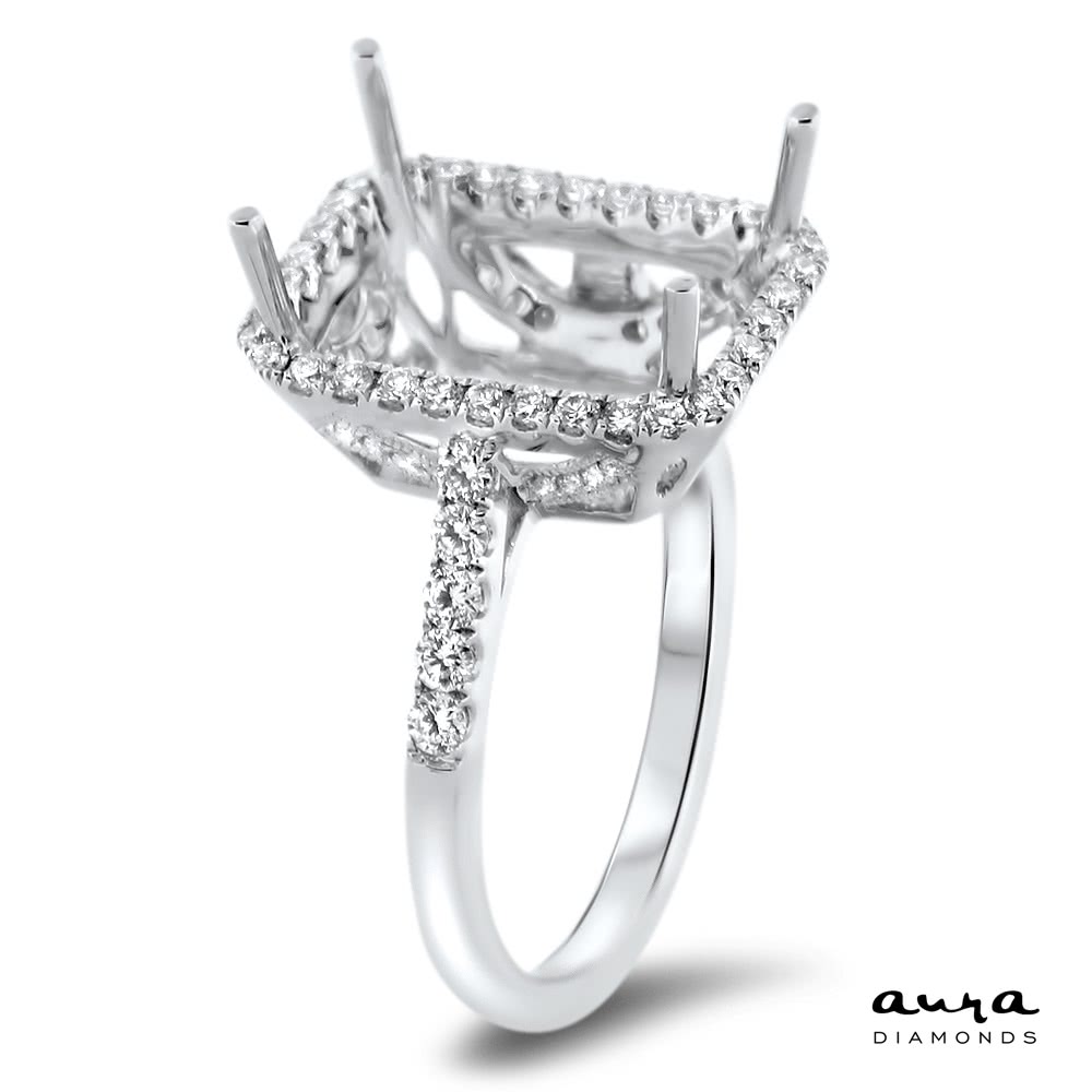 halo rectangle diamond ring