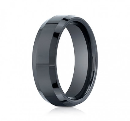 7mm Ceramic Ring with High Polish & Beveled Edge | ACF67426CM