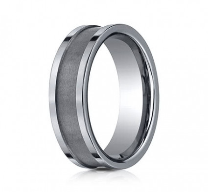 7mm Tungsten Ring With High Polished Flat Edge | ACF67450TG