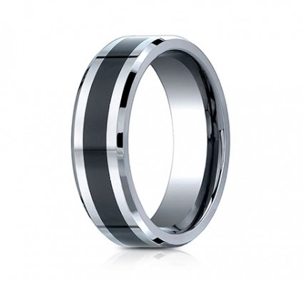 7mm Cobalt Ring With Ceramic Inlay | ACF67861CMCC