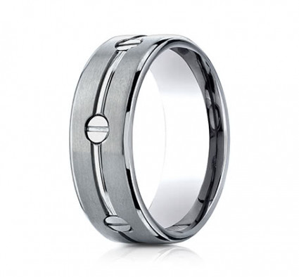 8mm Titanium Ring With Screw Designs | ATICF68991T