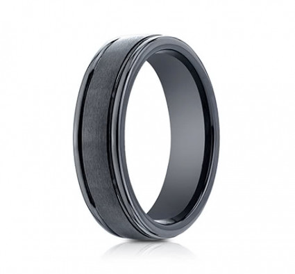 6mm Ceramic Ring With Satin Finish & High Polished Eges | ARECF7602SCM