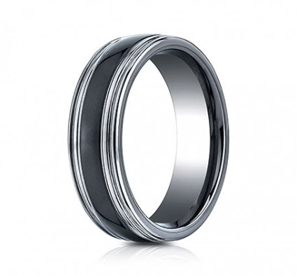 7mm Tungsten Ring With Ceramic Inlay | ARECF77863CMTG