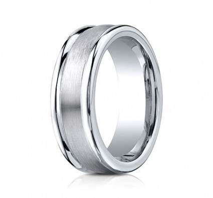 8mm Cobalt Ring With Satin Finish & High Polish | ARECF78022SCC