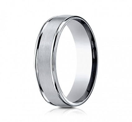 6mm Titanium Ring With Satin Finish & High Polished Eges | ATI561T