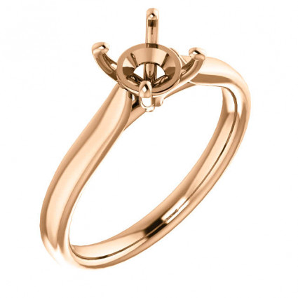 14kt Rose Gold Solitaire Cathedral Engagement Ring | AR122089.014
