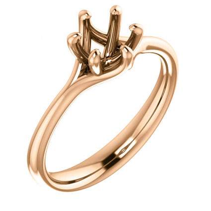 18kt Rose Gold Modern Solitaire Engagement Ring | AR122118.018