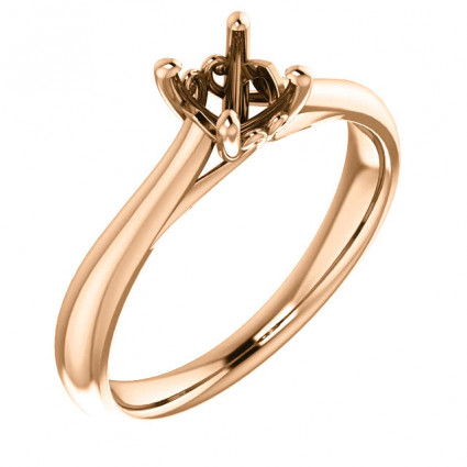 18kt Rose Gold Antique Solitaire Engagement Ring | AR122455.018