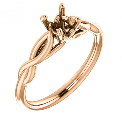 18kt Rose Gold Infinity Solitaire Engagement Ring | AR122705.018