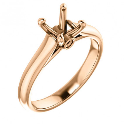 18kt Rose Gold Modern Cathedral Solitaire Engagement Ring | AR122797.018