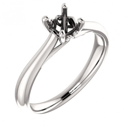 18kt White Gold Antique Solitaire Engagement Ring | AW122455.018