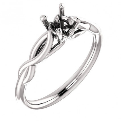 18kt White Gold Infinity Solitaire Engagement Ring | AW122705.018