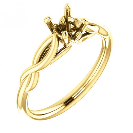 18kt Yellow Gold Infinity Solitaire Engagement Ring | AY122705.018