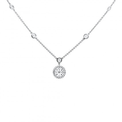 Illusion Halo Diamond Pendant 0.47ct | AN14-004