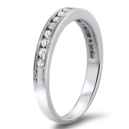 Milgrain Diamond Wedding Band 0.32ct | AR14-001 