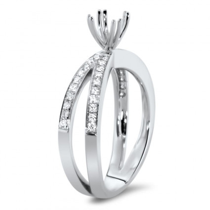 Custom Engagement Orbit Ring for 1.5 ct Stone | AR14-009
