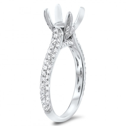 Pave Engagement Ring 86 for 1 ct Center Stone | AR14-101