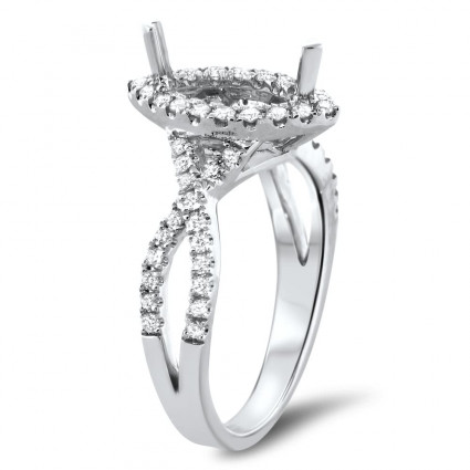 Infinity Marquise Halo Engagement Ring for 1 Stone | AR14-111