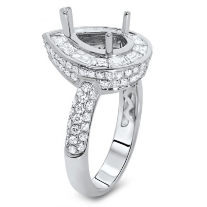 Pear Shape Halo Engagement Ring for 1 ct Center Stone | AR14-129