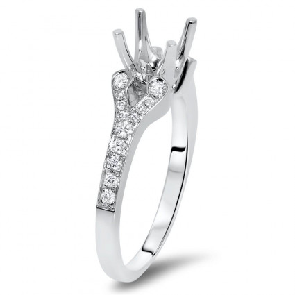 Cathedral Engagement Ring for 1.5 ct Center Stone | AR14-092