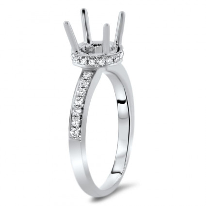 Side Halo Engagement Ring for 1.5 ct Stone | AR14-010