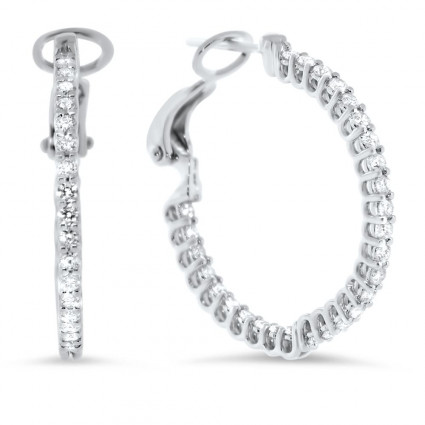 Inside Out Diamond Hoops 0.90ct | AE14-003