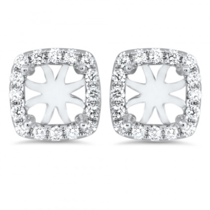 Cushion Halo Earrings for 0.75 ct Stone | AR14-261