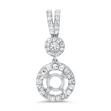 Halo Bail Diamond Pendant for 1 ct Stone | AN14-009