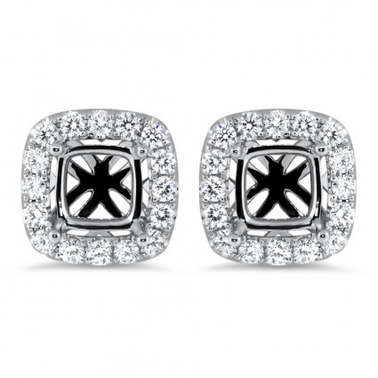 Cushion Halo Earrings for 1.5ct Center Stone | AE14-013