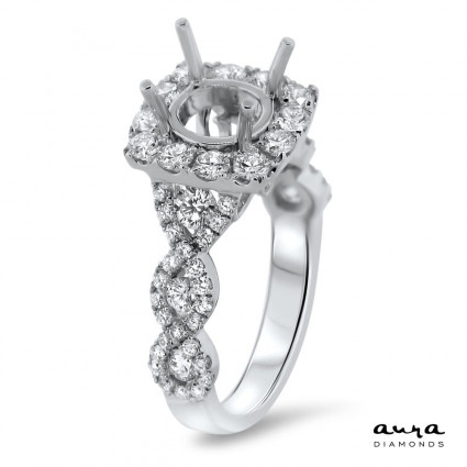 Cathedral Halo Engagement Ring for 1.5 ct Center Stone | AR14-072