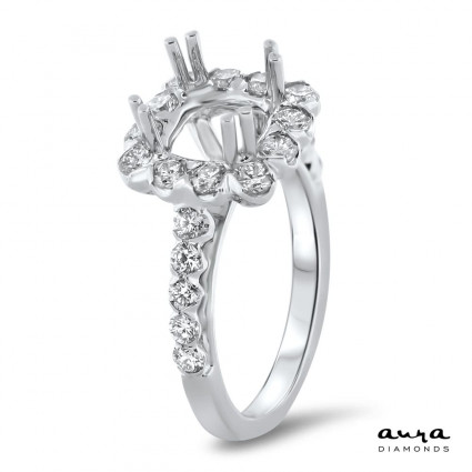 Cathedral Halo Engagement Ring for 2 ct Center Stone | AR14-075