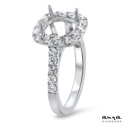 Cushion Halo Engagement Ring for 1.5 ct Stone | AR14-073