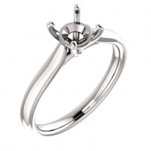 14kt White Gold Solitaire Cathedral Engagement Ring | AW122089.014