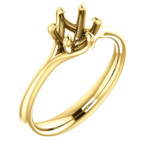 14kt Yellow Gold Modern Solitaire Engagement Ring 