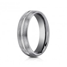 6mm Tungsten Ring With Satin Finish & High Polished Center | ACF56411TG