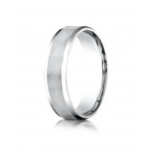 Comfort-Fit Satin-Finished with High Polished Beveled Edge Carved Design Band