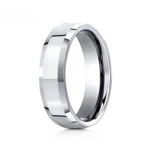 7mm Cobalt Ring with High Polish & Beveled Edge | ACF67426CC