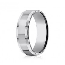 7mm Tungsten Ring with High Polish & Beveled Edge