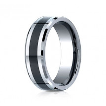 7mm Tungsten Ring With Ceramic Inlay | ACF67861CMTG