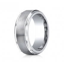 9mm Cobalt Ring With Satin Center & Beveled Edge | ACF69486CC