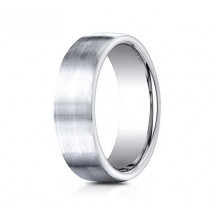 7.5mm Cobalt Ring With Satin Finish With Rounded Edges