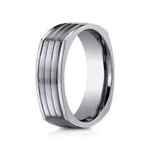 7mm Titanium Four Sided Ring