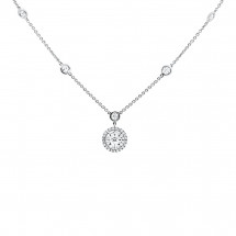 Illusion Halo Diamond Pendant 0.47ct 