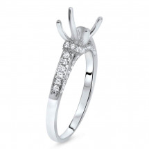Cathedral Micro Pave Engagement Ring for 1 ct Center Stone