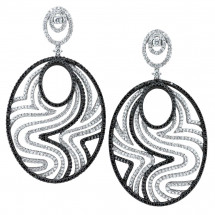 Black & White Diamond Earrings 6.82ct