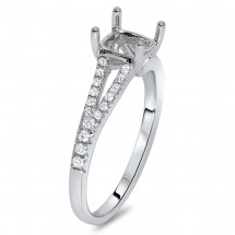 Cathedral Split Shank Engagement Ring for 1ct Stone