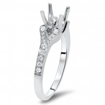 Cathedral Engagement Ring for 1 ct Center Stone | AR14-126