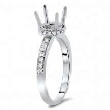 Side Halo Engagement Ring for 1.5ct Stone