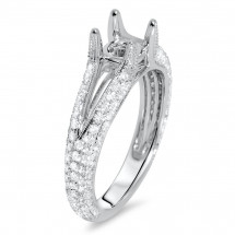  0.95ct Pave Engagement Ring 