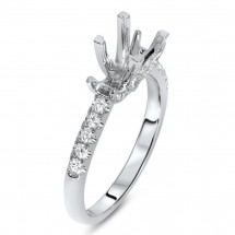 Square Past Present Future Engagement Ring for 1.25 Carat Stone